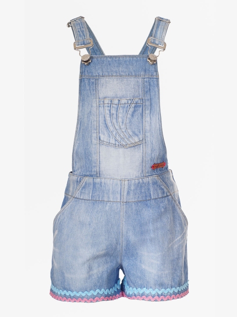 

naughty ninos Girls Blue Washed Denim Dungaree