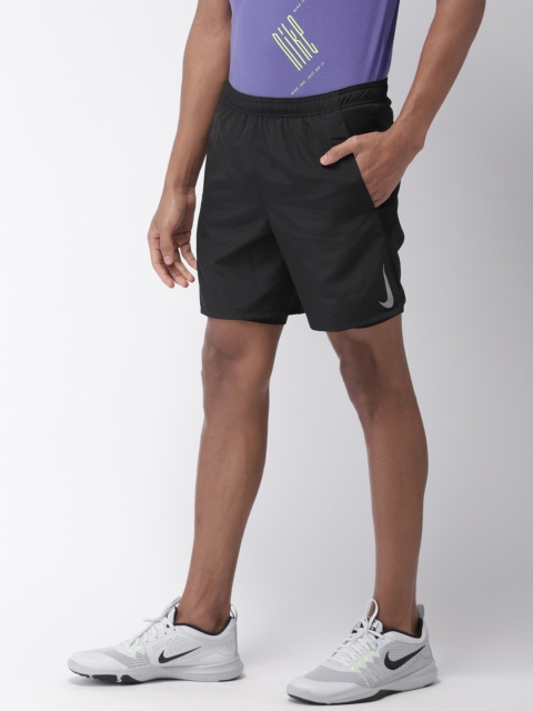 

Nike Men Black Solid Standard Fit AS M NK CHLLGR 7IN 2IN1 DRI DRI-FIT Shorts