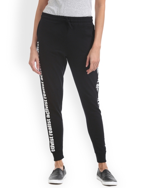 

Flying Machine Women Black Printed Slim-Fit Joggers