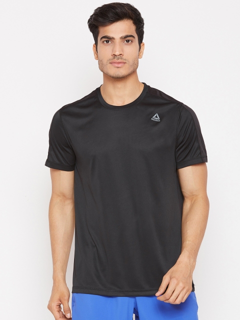

Reebok Men Black Solid Workout Tech Training T-shirt
