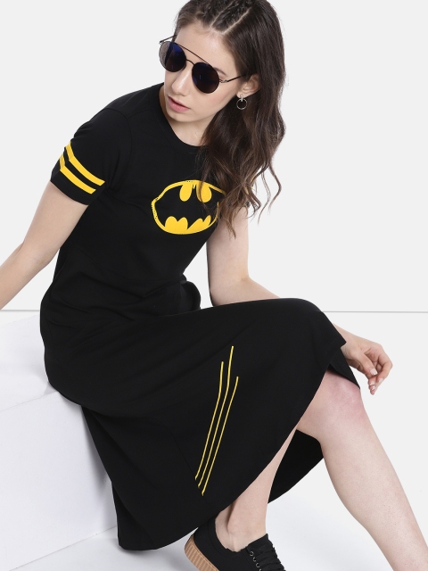 

Justice League Women Black Batman Print A-Line Dress