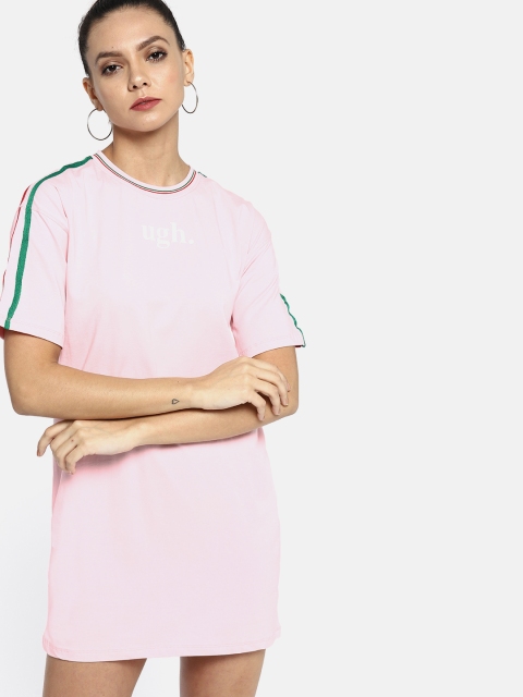 

Kook N Keech Women Pink Solid T-shirt Dress