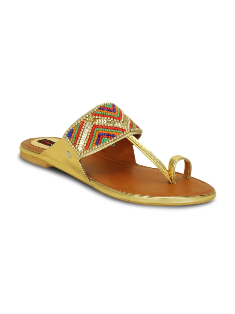 

Get Glamr Women Multicoloured Beaded One Toe Flats, Multi