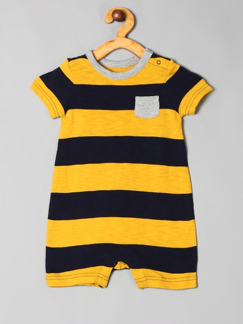 

GAP Boys Mustard Yellow & Black Stripe Shorty One-Piece