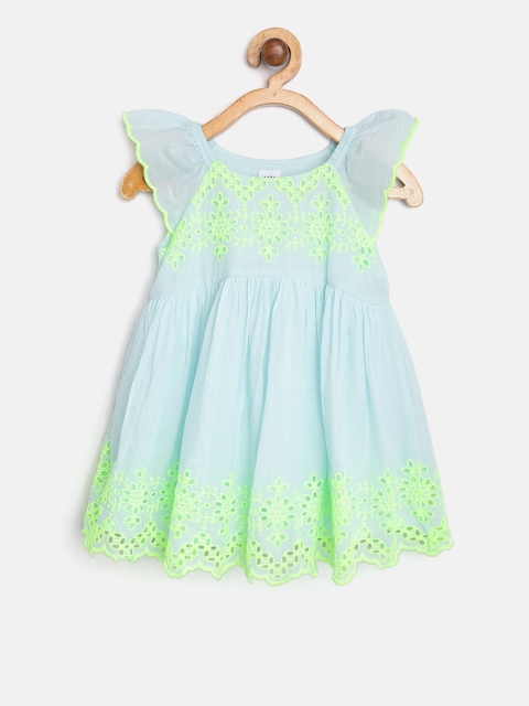 

GAP Girl Eyelet Flutter Dress, Blue