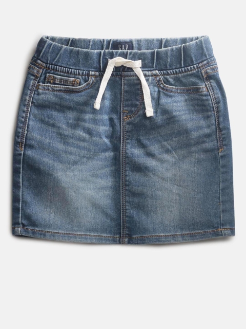 

GAP Girl Denim Pull-On Skirt, Blue