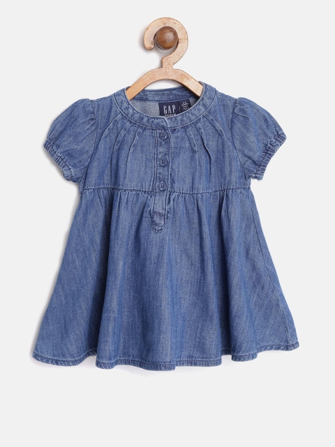 

GAP Baby Girl Denim Cinched-Waist Dress, Blue