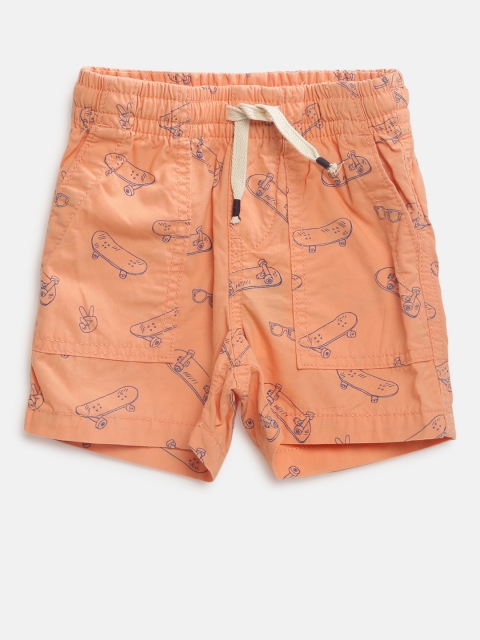 

GAP Boy Print Pull-On Shorts, Peach