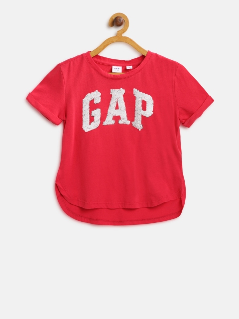 

GAP Girl Logo Short Sleeve Tunic T-shirt, Pink