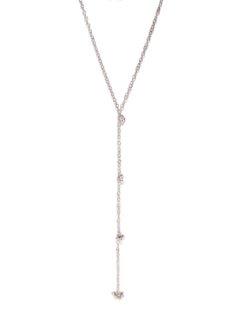

justpeachy Silver-Toned Oxidised Necklace