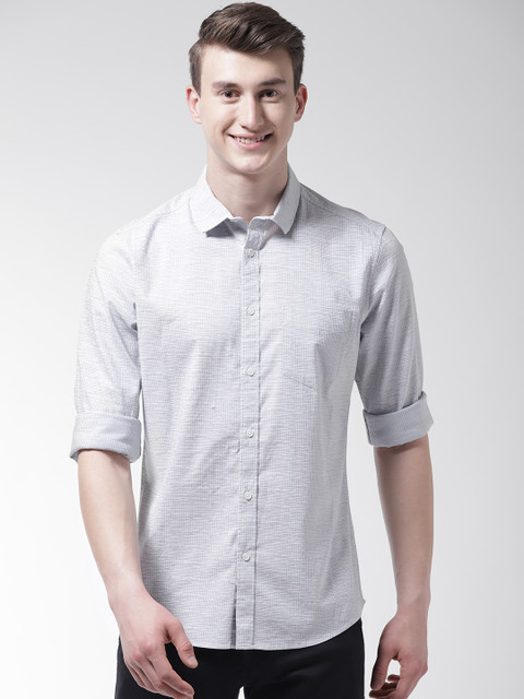 

Marks & Spencer Men Blue & White Regular Fit Checked Casual Shirt