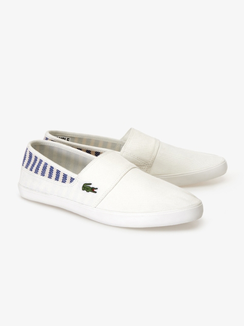 

Lacoste Men White Solid ip-On Sneakers