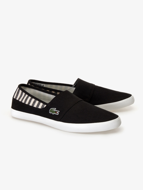 

Lacoste Men Black Solid Slip-On Sneakers
