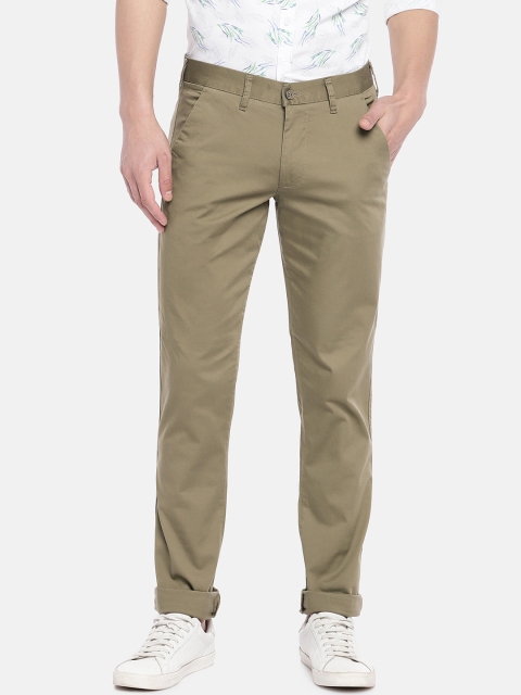 

Easies Men Khaki Slim Fit Solid Regular Trousers