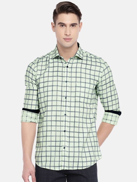 

Easies Men Green Slim Fit Checked Casual Shirt