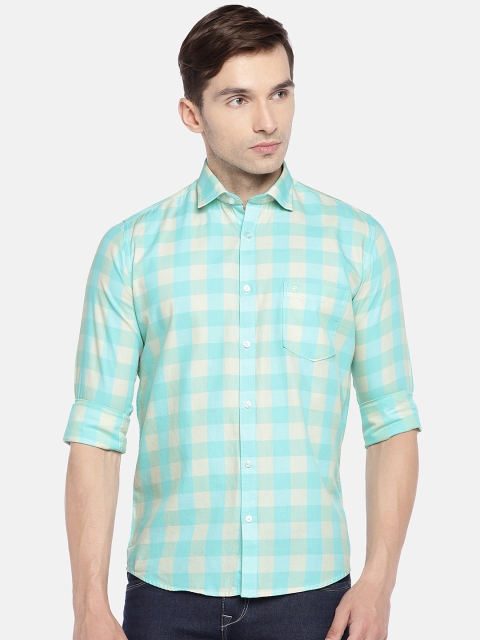 

Easies Men Green Slim Fit Checked Casual Shirt