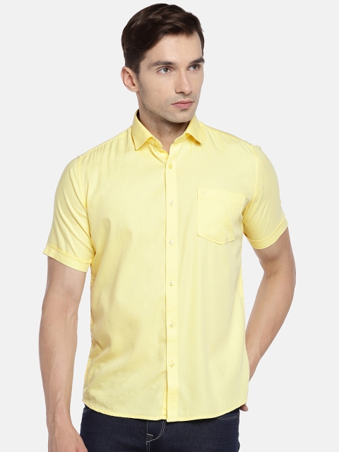 

Easies Men Yellow Slim Fit Solid Casual Shirt