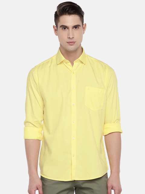 

Easies Men Yellow Slim Fit Solid Casual Shirt