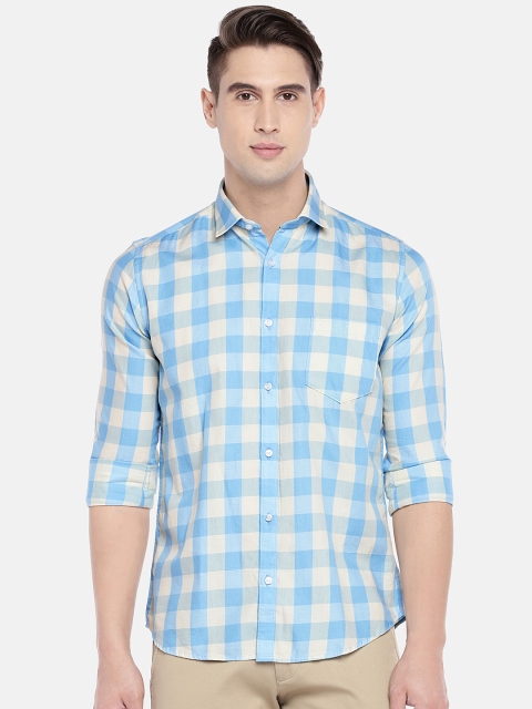 

Easies Men Blue Slim Fit Checked Casual Shirt