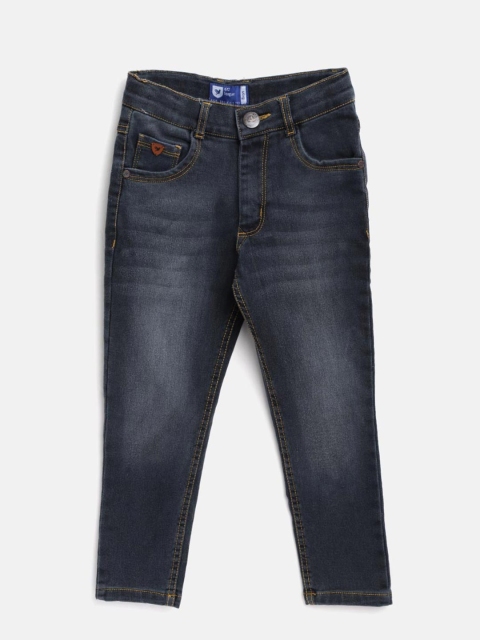 

612 league Boys Navy Blue Regular Fit Mid-Rise Clean Look Stretchable Jeans