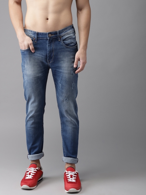 

HERE&NOW Men Blue Slim Fit Mid-Rise Clean Look Stretchable Jeans