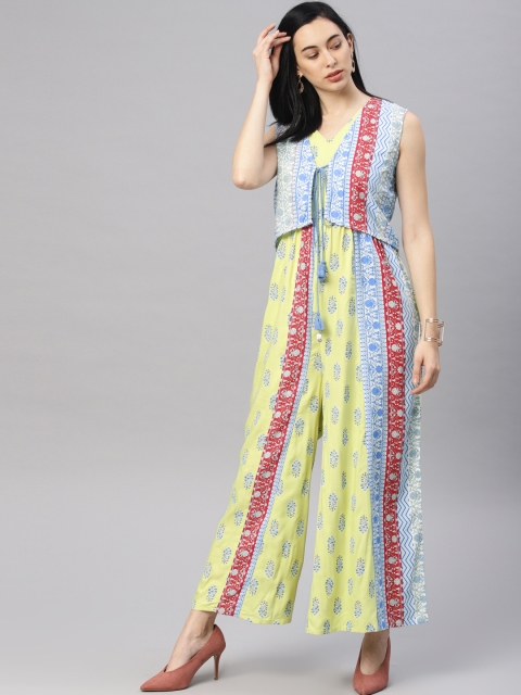 

W Multicoloured Printed Basic Layered Jumpsuit, Multi