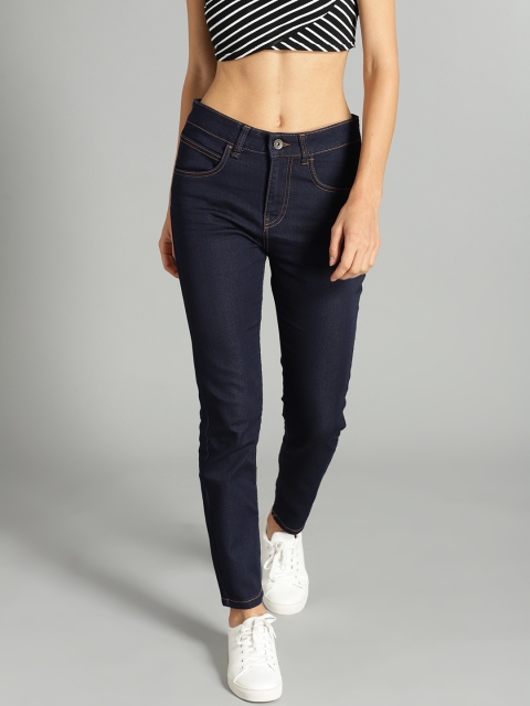 

Roadster Women Navy Blue Skinny Fit Mid-Rise Clean Look Stretchable Jeans