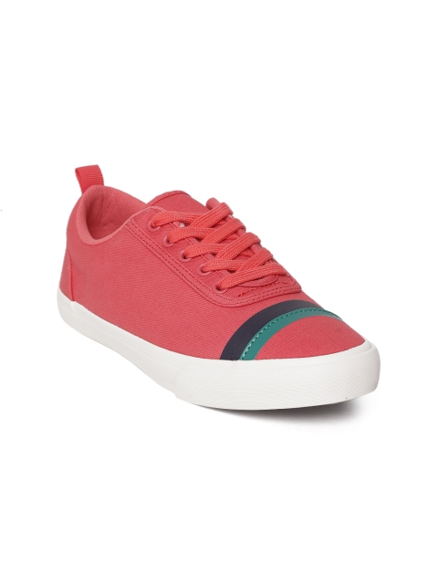 

United Colors of Benetton Women Pink Striped Detail Sneakers