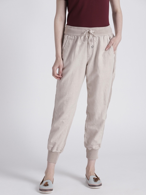 

GAP Women's Drawstring Joggers in Linen, Beige