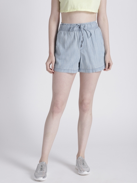 

GAP Women 3.5" Drawstring Shorts in Tencel, Blue