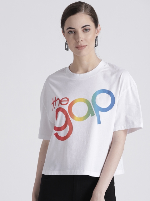

GAP Women's Logo Graphic Short Sleeve Crewneck T-Shirt, White