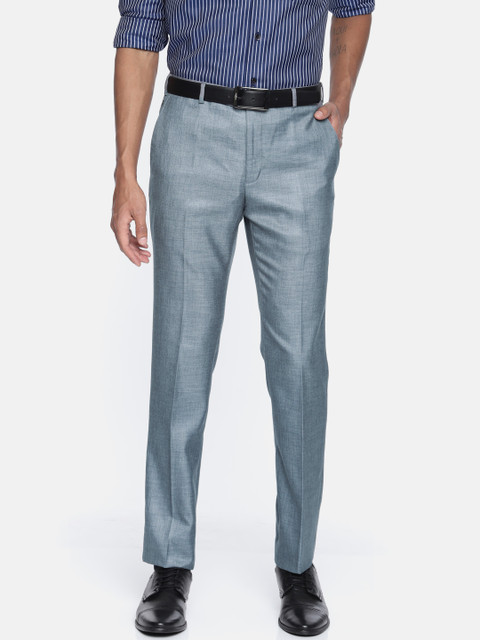 

Raymond Men Grey Slim Fit Solid Formal Trousers