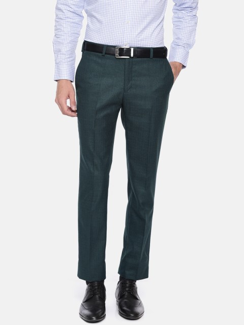 

Raymond Men Navy Blue Slim Fit Solid Formal Trousers