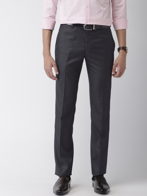 

Raymond Men Charcoal Grey Slim Fit Solid Formal Trousers