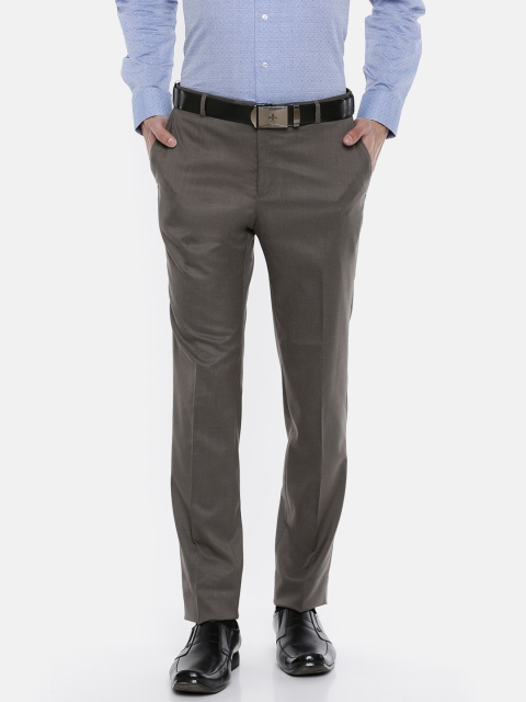 

Raymond Men Brown Slim Fit Solid Formal Trousers