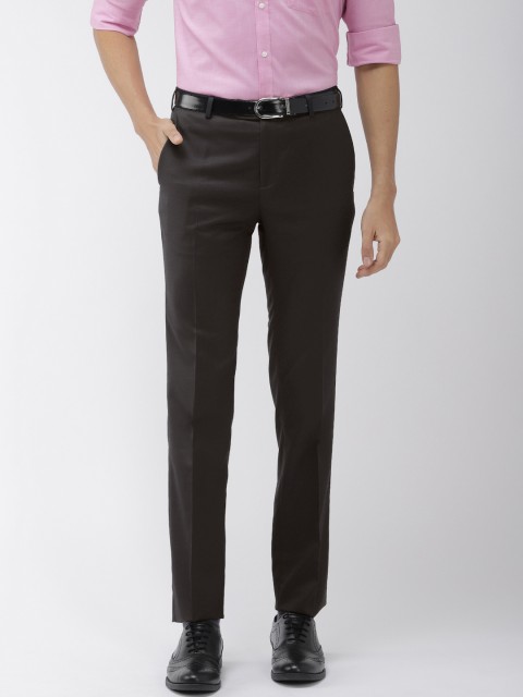 

Raymond Men Black Slim Fit Solid Formal Trousers