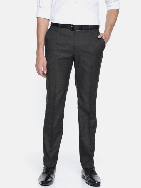 

Raymond Men Grey Slim Fit Solid Formal Trousers