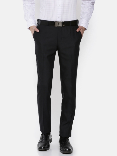 

Raymond Men Navy Blue Slim Fit Solid Formal Trousers