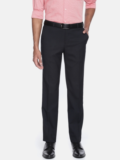 

Raymond Men Black Slim Fit Solid Formal Trousers
