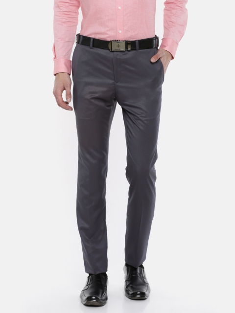

Raymond Men Charcoal Grey Slim Fit Solid Formal Trousers