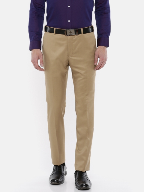 

Raymond Men Beige Slim Fit Solid Formal Trousers