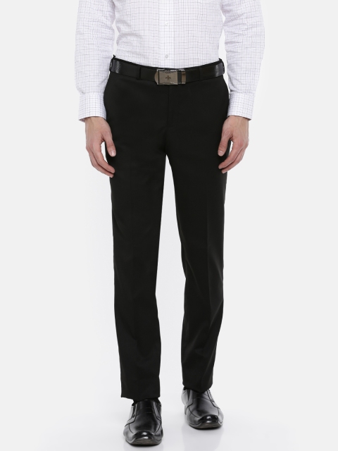 

Raymond Men Black Slim Fit Solid Formal Trousers