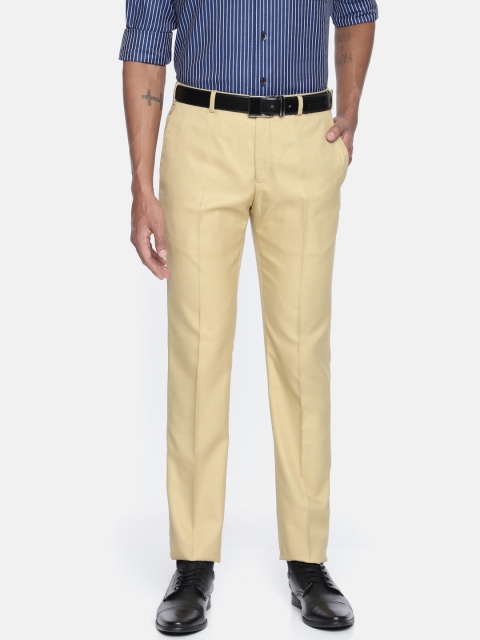 

Raymond Men Beige Slim Fit Solid Formal Trousers