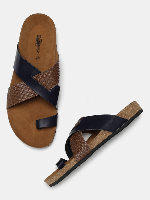 

Roadster Men Navy Blue & Brown Comfort Sandals