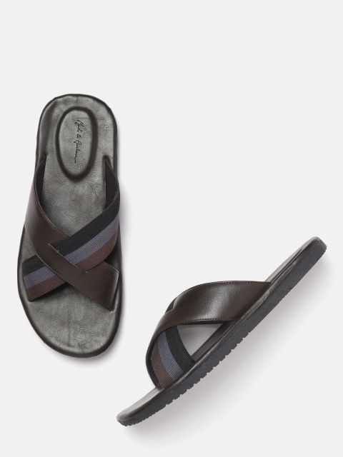 

Mast & Harbour Men Coffee Brown Comfort Sandals