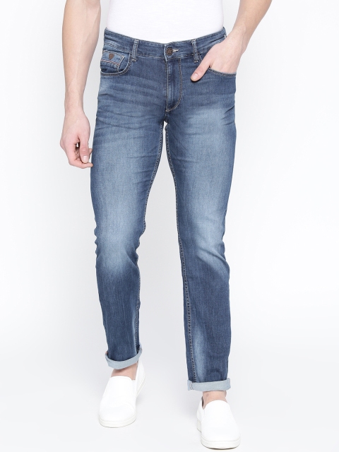 

John Players Men Navy Blue Skinny Fit Low-Rise Clean Look Jeans