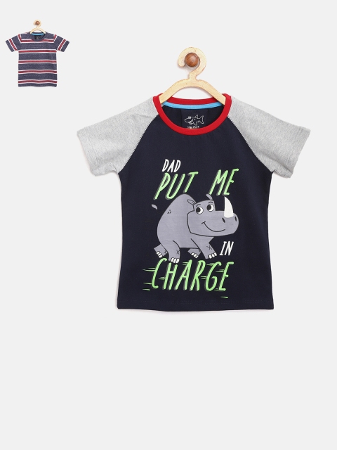 

Lazy Shark Boys Pack of 2 T-shirts, Navy blue