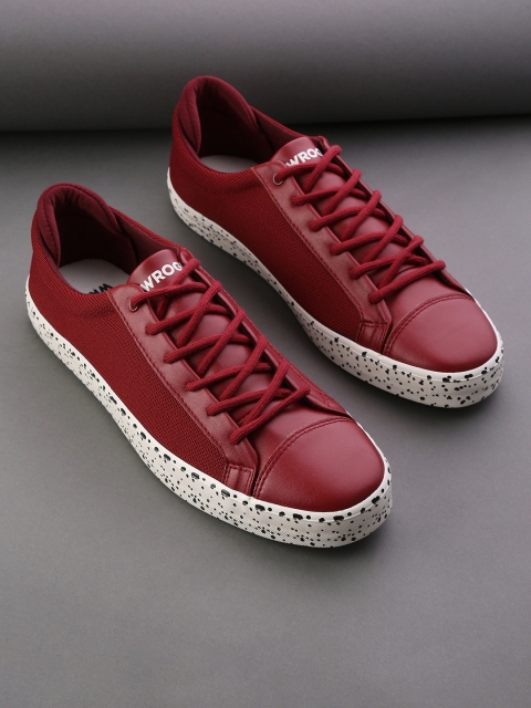 

WROGN Men Maroon Sneakers