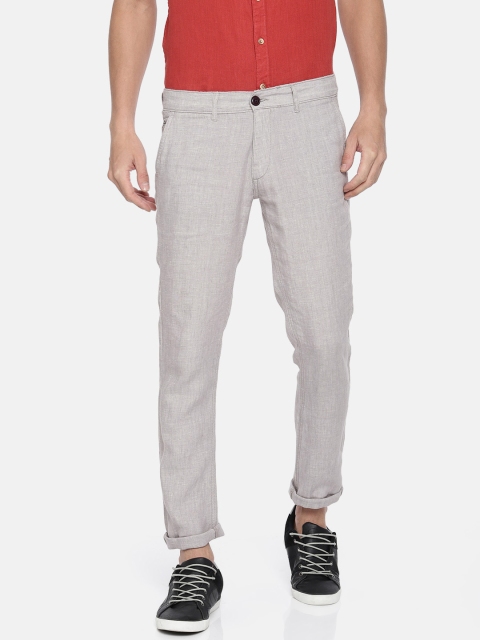 

Pepe Jeans Men Grey Sintex Relaxed Fit Solid Regular Trousers