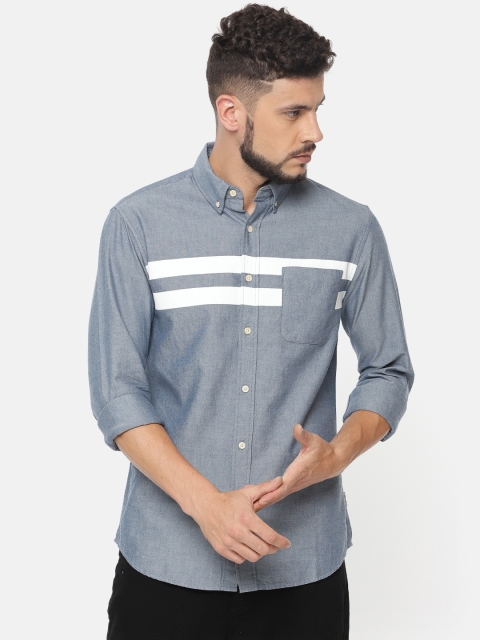 

Jack & Jones Men Blue Slim Fit Striped Casual Shirt